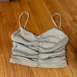 COPY - Princess Polly GiGi Glitter Top Champagne Size Small NWT